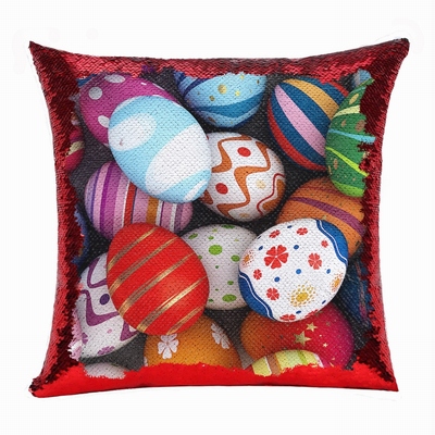 Easter Fashion Present Eggs For Women Sequin Magic Pillow